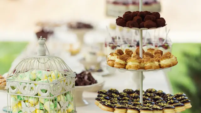 Different sweets with nice arranjment for wedding party