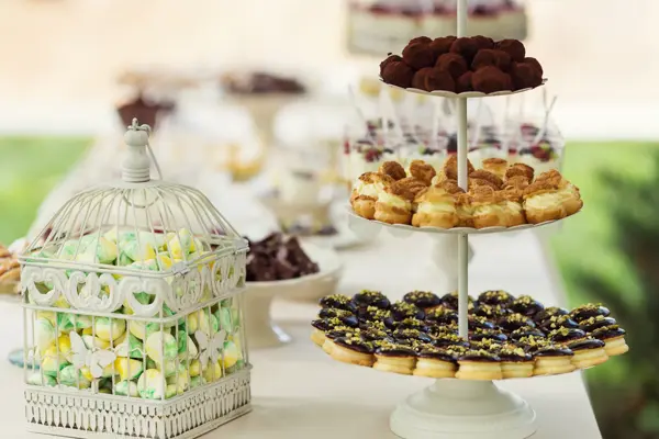 Different sweets with nice arranjment for wedding party