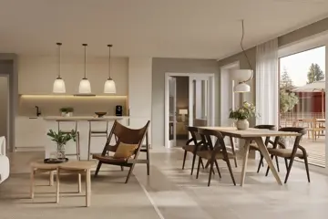 Heggedal Hage, eksempel på interiør i en av leilighetene