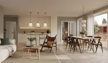 Heggedal Hage, eksempel på interiør i en av leilighetene