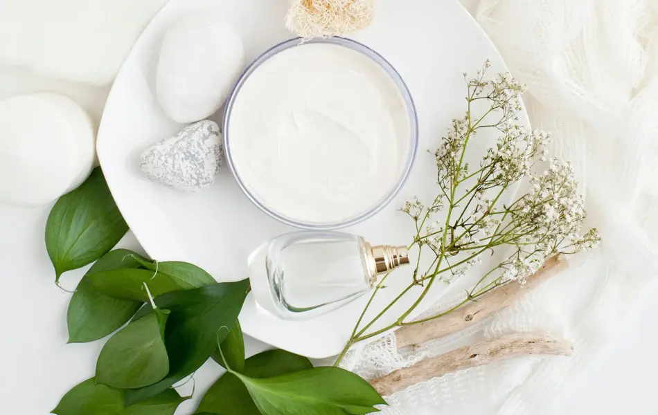 Ulike velværeprodukter sett ovenfra