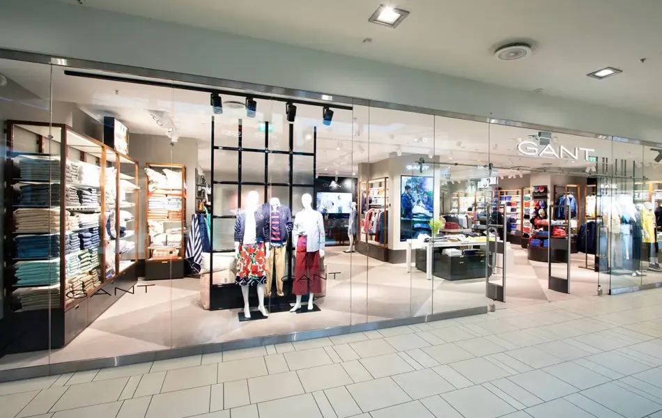 Butikkfasaden til Gant på Sandvika Storsenter