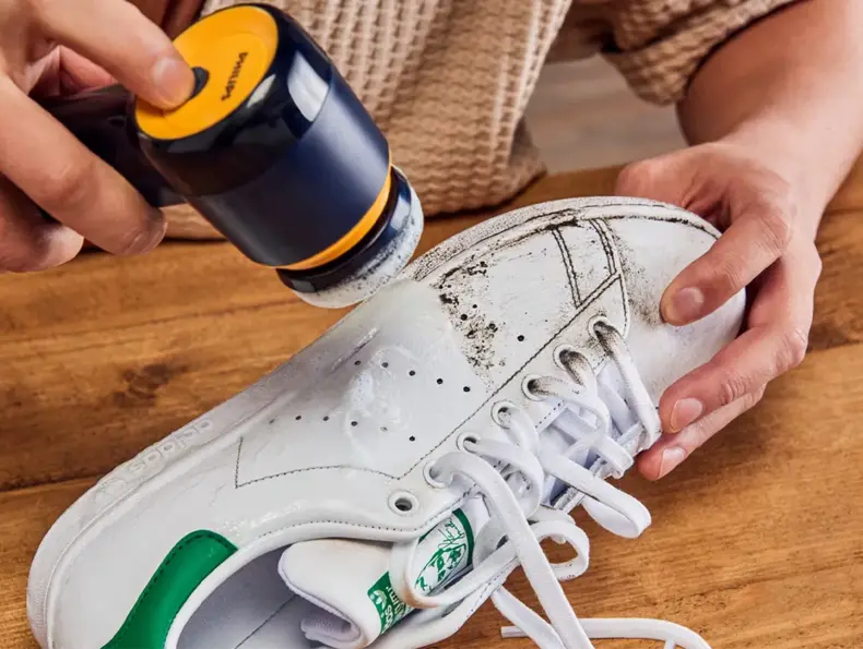 Noen som vaske skoen sin