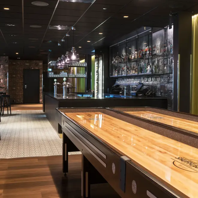 Shuffelboard på Thon Hotel Oslo Airport