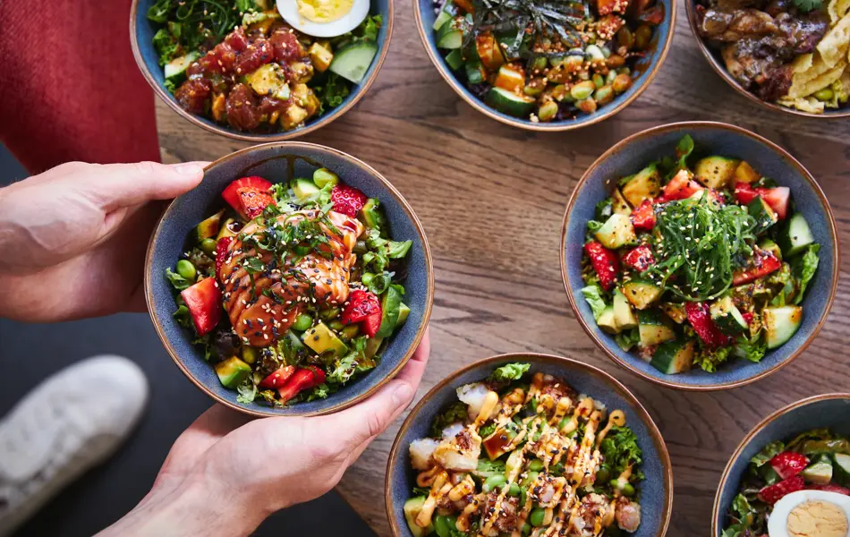poke bowl selection fra sumo