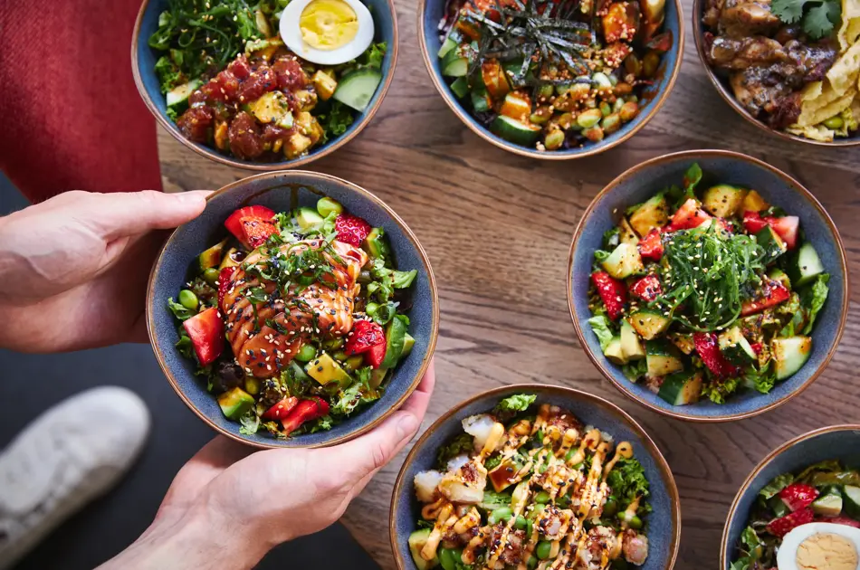 poke bowl selection fra sumo