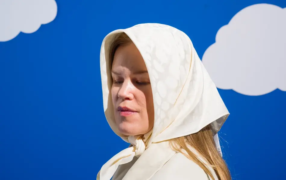 Mango tørkle brukt som skaut 199-1