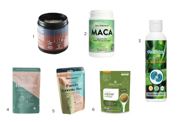 kollasj av produktbider