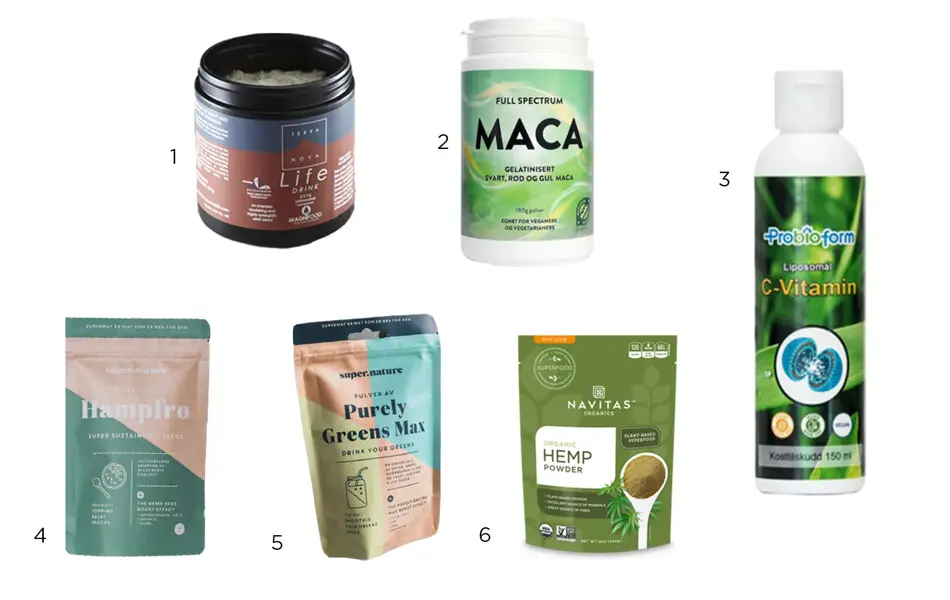 kollasj av produktbider