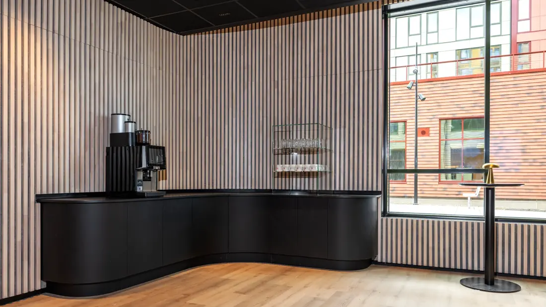 Kaffeområde i lobby. 