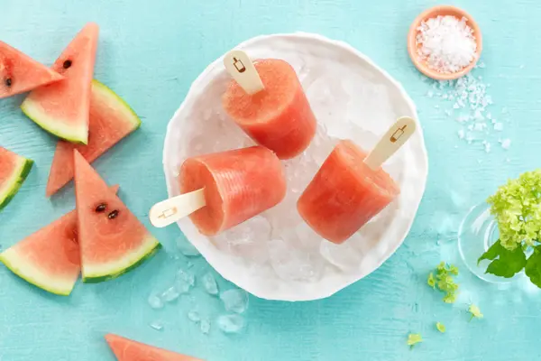 Vannmelonsorbet med lonnesirup og salt