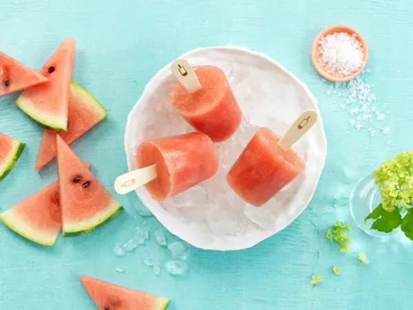 Vannmelonsorbet med lonnesirup og salt
