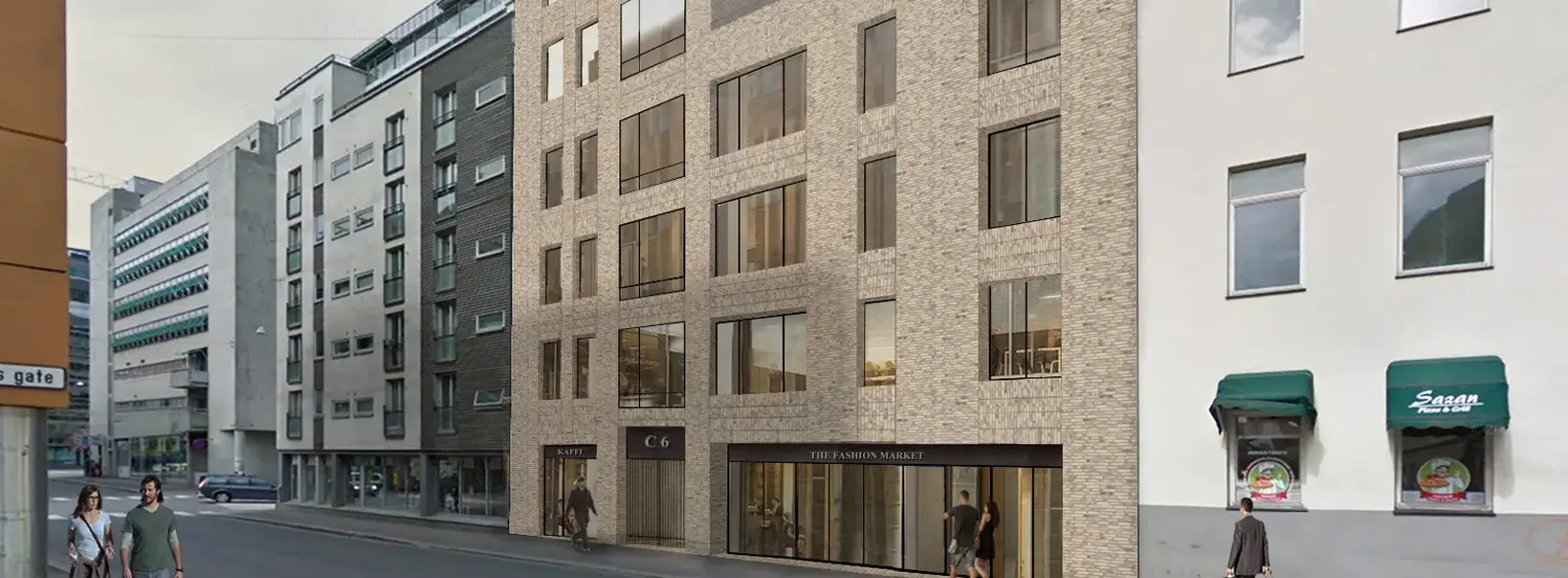 3D-illustrasjon av Bernt Ankers gate-fasade