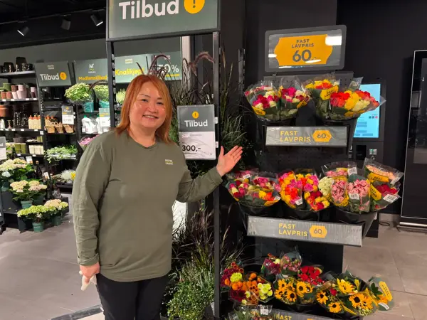 Vannessa med blomster fra mester grønn