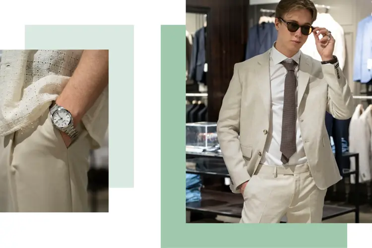 Denne våren løsner vi på slipset, bruker sett fremfor dress og begeistres av vårlige lin-materialer og grønntoner. Slik ser herrenes festgarderobe ut.