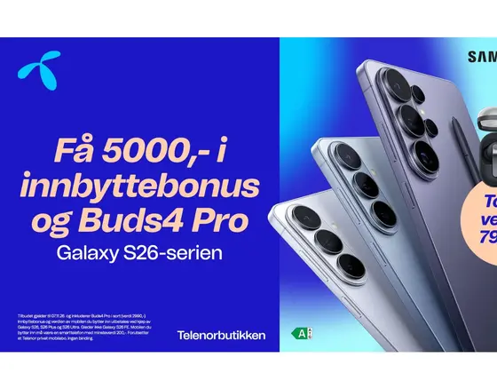 Innbyttebonus-kampanje fra Telenorbutikken på Samsung