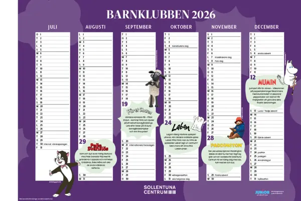 Barnklubben kalender 2