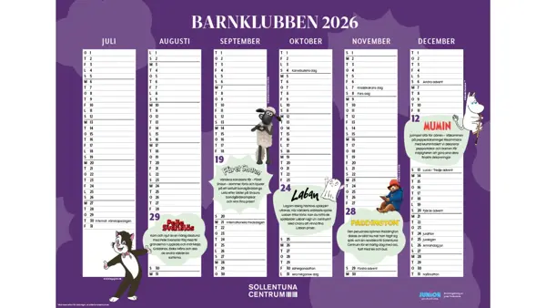 Barnklubben kalender 2