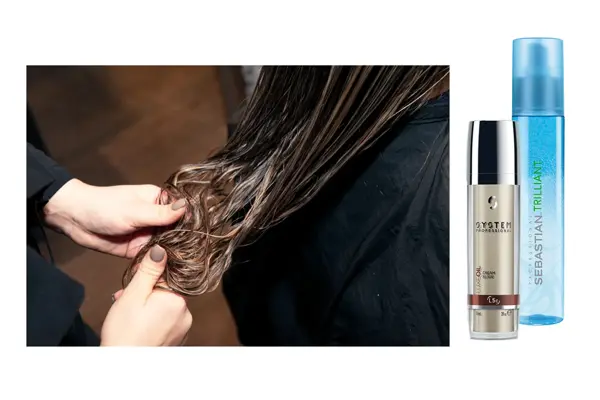 Hår kures hos frisøren