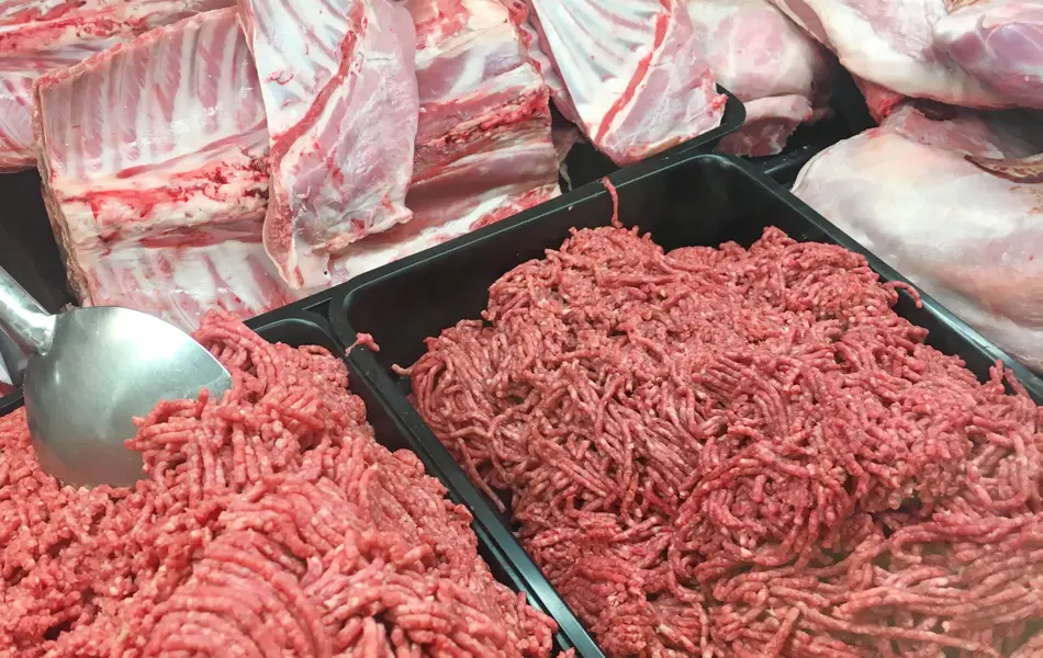 kjøttdeig på store fat