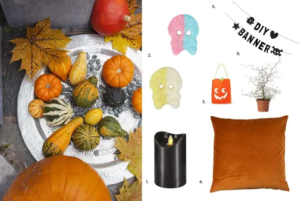 Gresskar og dekorasjon til Halloween