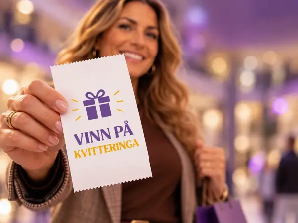 Vinn på kvitteringa, AI bilde UTEN Prisfest logo