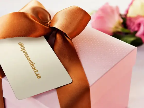 presentkort rosa paket