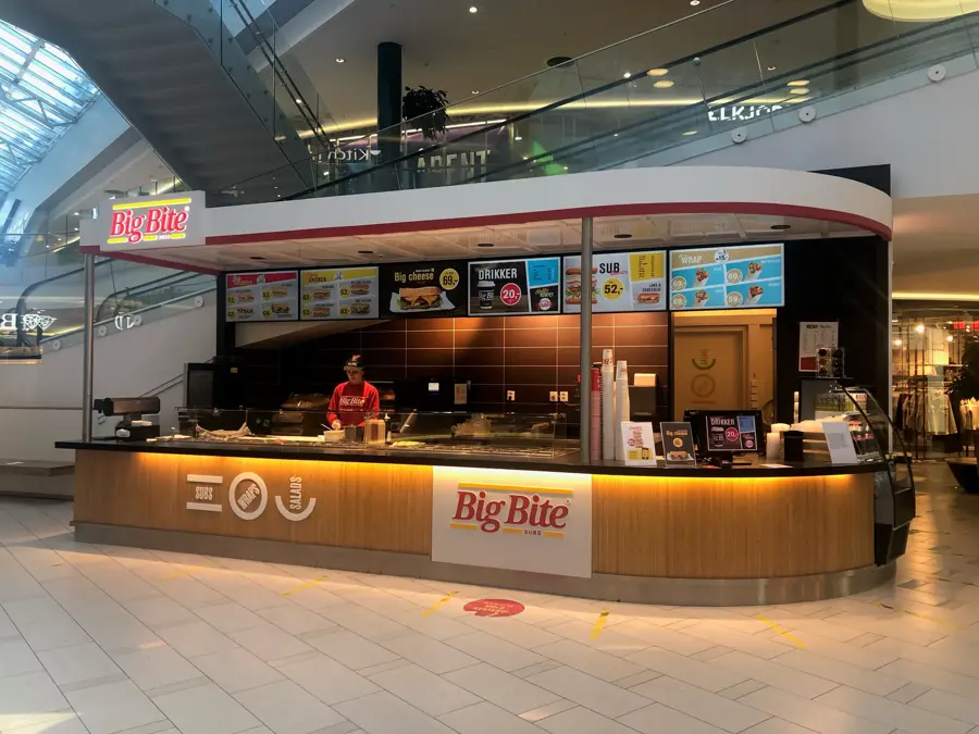 Fasaden til Big Bite på Sartor