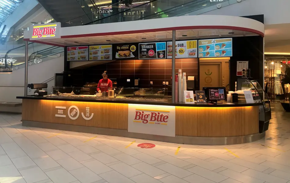 Fasaden til Big Bite på Sartor