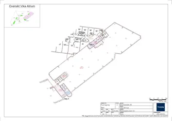 Plantegning lokale 3601 i kontorbygget Vika Atrium fra Thon Eiendom.