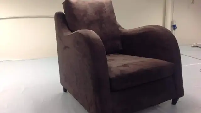 lenestol som er trukket om