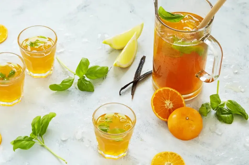 Iste med klementin, basilikum og safran