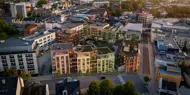 Dronningkvartalet, drone, oversikt, fasade,