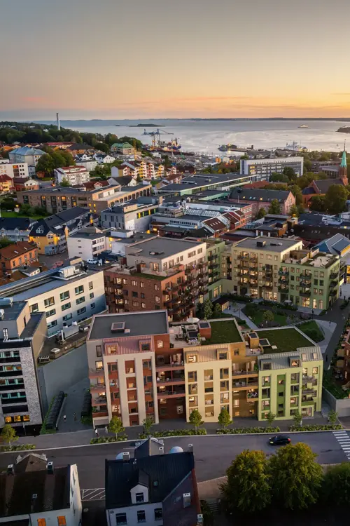 Dronningkvartalet, drone, oversikt, fasade,