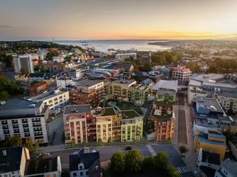 Dronningkvartalet, drone, oversikt, fasade,