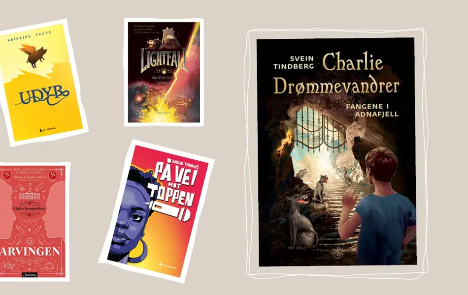 Produktbilde av bøkene: På vei mot Toppen, Charlie Drømmevandrer, Lightfall, Udyr og Arvingen