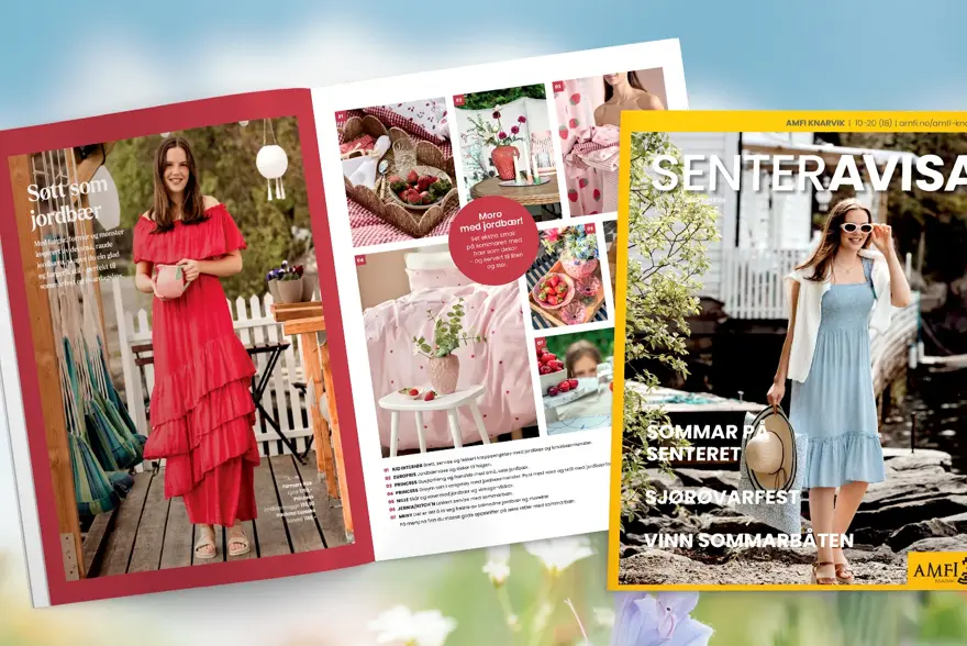 Forside sommarmagasinet AMFI Knarvik 2025