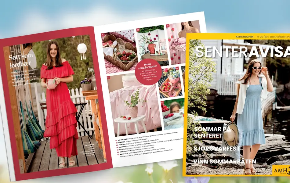 Forside sommarmagasinet AMFI Knarvik 2025