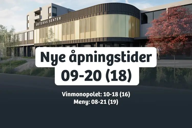 Nå får du mer tid til å planlegge ukas handel på Østerås senter :-)