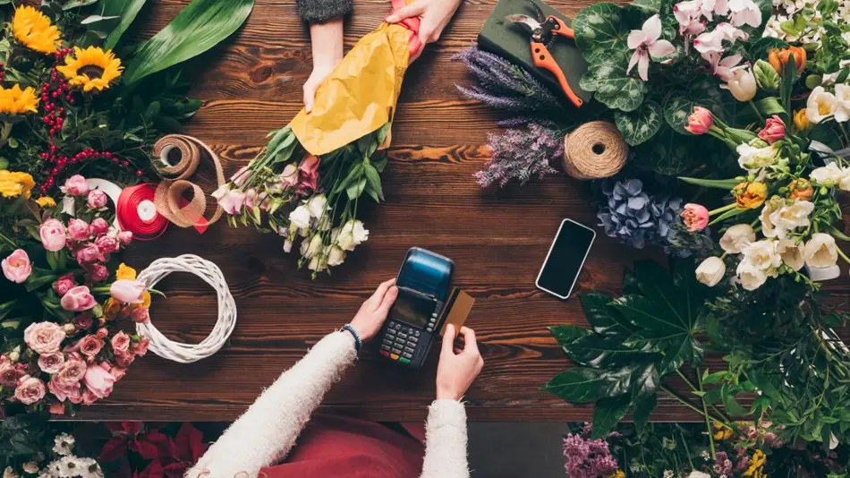 Florist som tar betaling