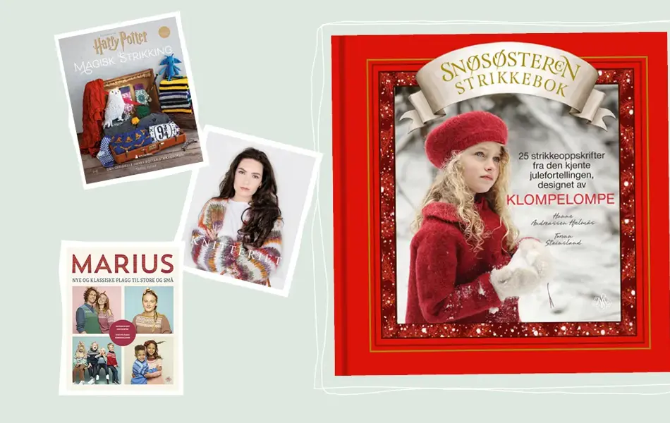 Produktbilde av bøkene: Harry Potter Magisk strikking, Knitteriet, Marius og Klompelompe