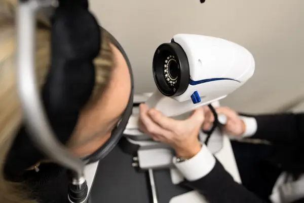 Nærbilde av apparat på øyehelseklinikken