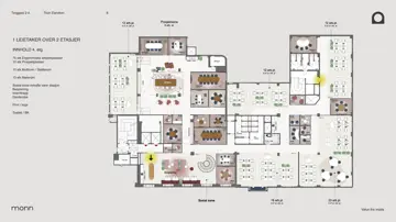 Plantegning av 4. etasje i Torggata 2-4