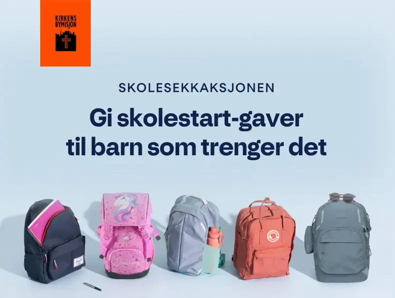 Skolesekkaksjonen 2026 (riktig størrelse)