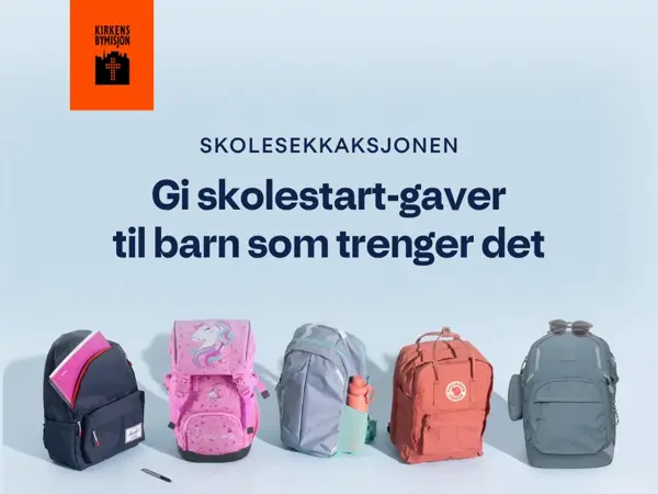 Skolesekkaksjonen 2026 (riktig størrelse)