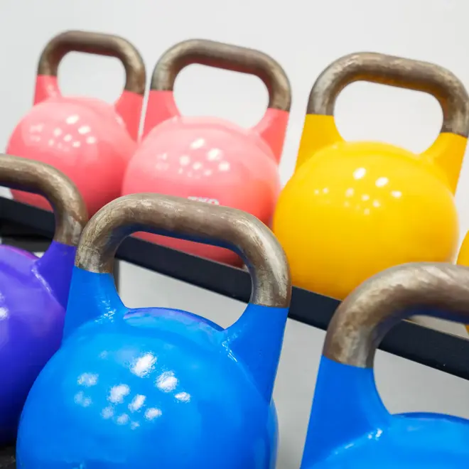 Kettlebellsvekter i treningsrom på Thon Hotel Bergen Airport