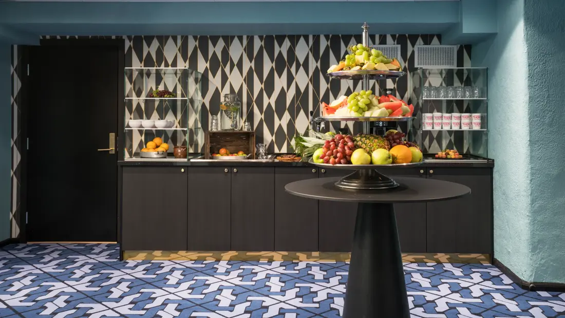Pausebuffet i konferanselokaler på Thon Hotel Orion i Bergen Sentrum
