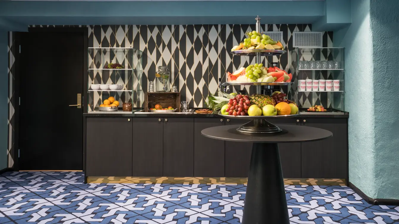 Pausebuffet i konferanselokaler på Thon Hotel Orion i Bergen Sentrum