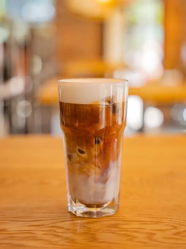 iskaffe i glass