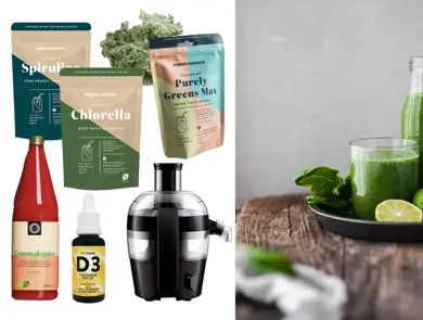 kollasj av produktbider